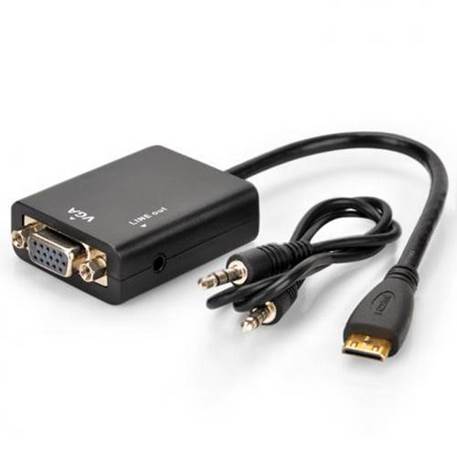 Cabo Conversor HDMI para VGA Fêmea com Áudio